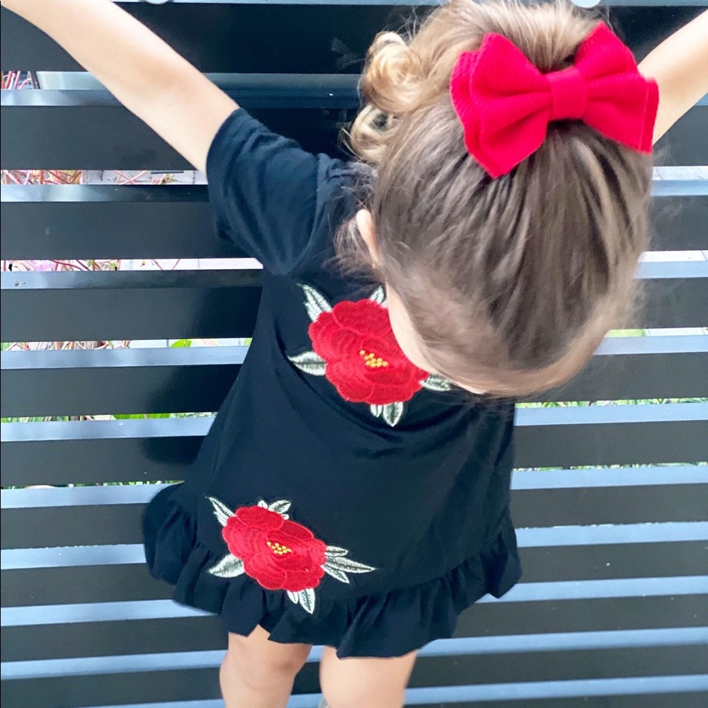 Embroidered flower dress